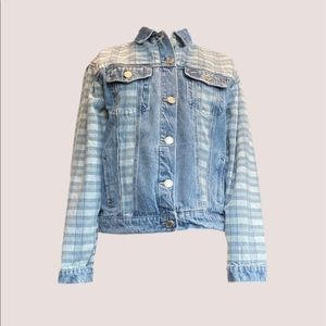 Patchwork denim jacket nasty gal